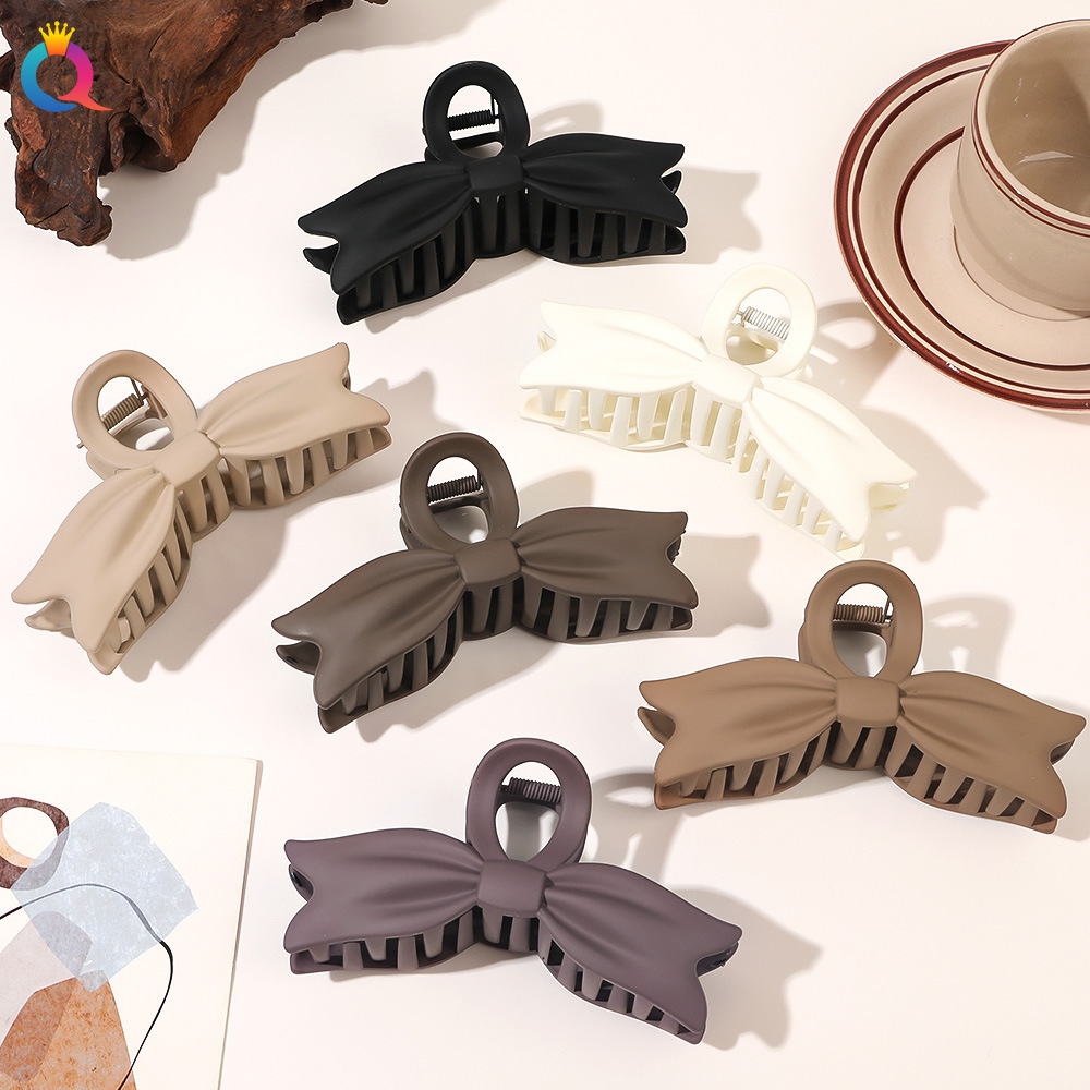 Qiyue Cross-border Bow Hairpin for Women, large, elegant updo hair clip, shark clip hair accessory wholesale full figure