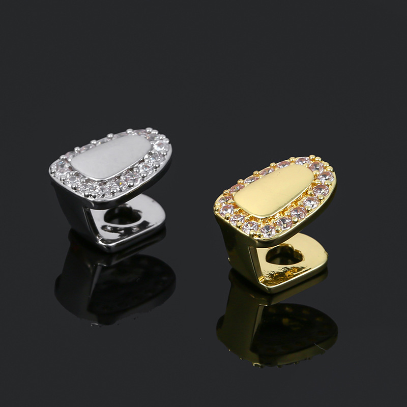European and American HIPHOP single-piece diamond-encrusted hip-hop braces, a trendy cross-border accessory, are exclusively available for wholesale from the manufacturer Specification drawing