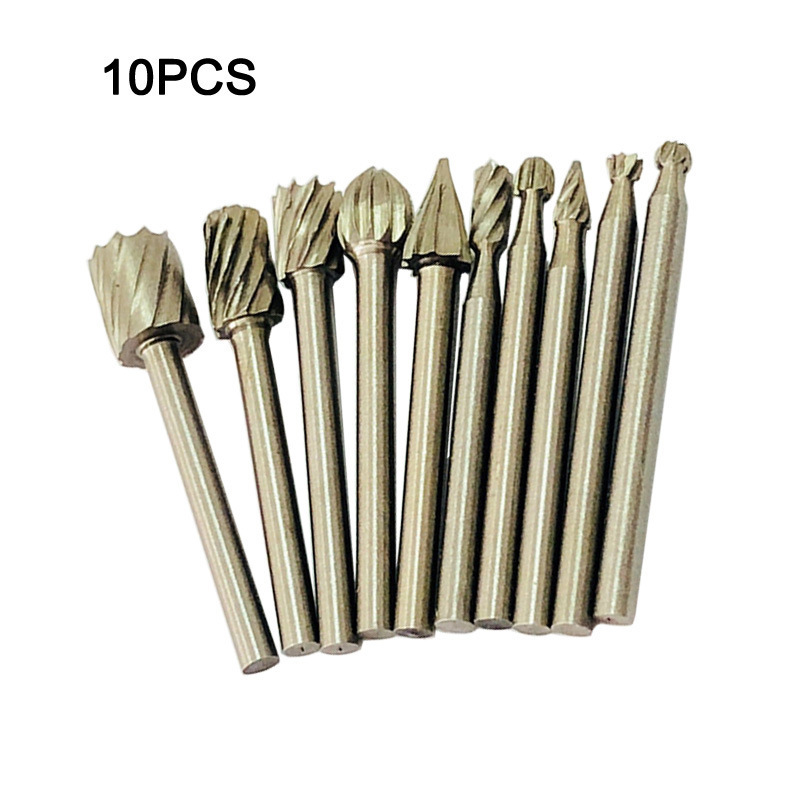 6-piece set of high-speed steel rotary files, hard alloy rotary files, steel coarse-toothed engraving milling cutters, woodworking high-speed rotary files undefined