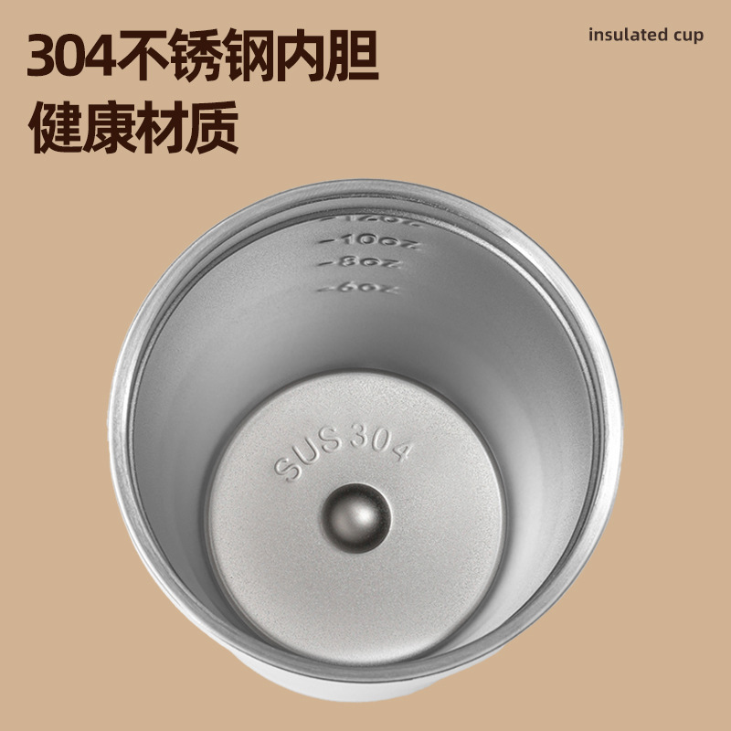 304 stainless steel milk cups, coffee cups, portable insulated cups, macaron-colored office advertising gift cups can be customized Specification drawing