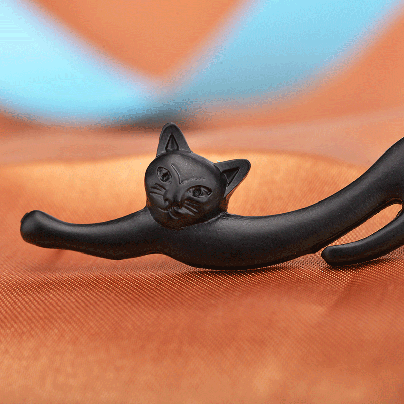 Cute cartoon animal 3D cat stud earrings and ear hangers in European and American style, wish Amazon cross-border bestsellers wholesale Specification drawing