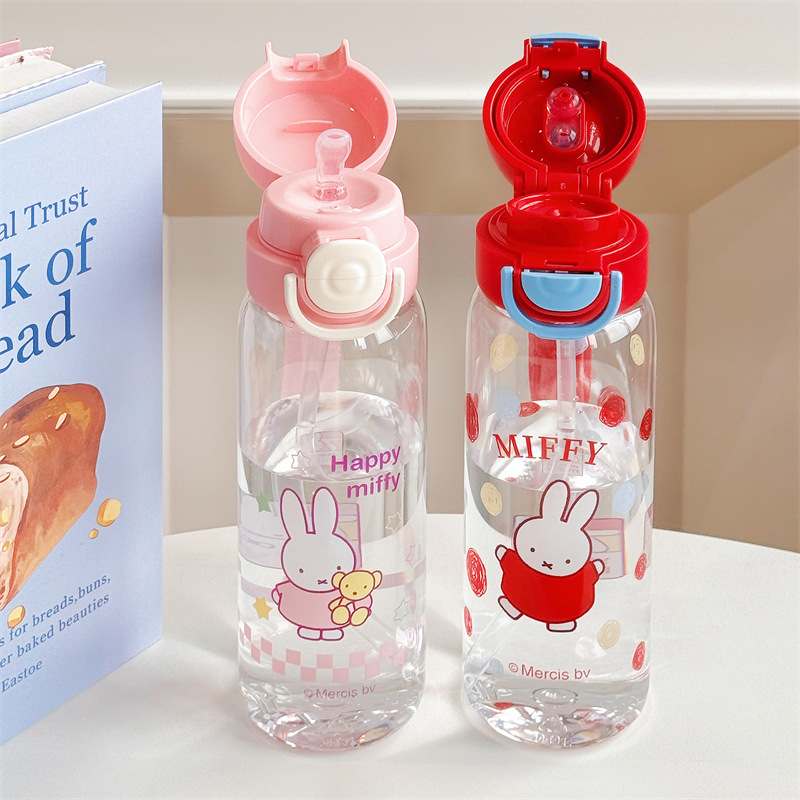 The official Miffy Trampoline sports student water cup is cute and cartoonish, portable for going out. The tritan cup is of high appearance level for girls Specification drawing