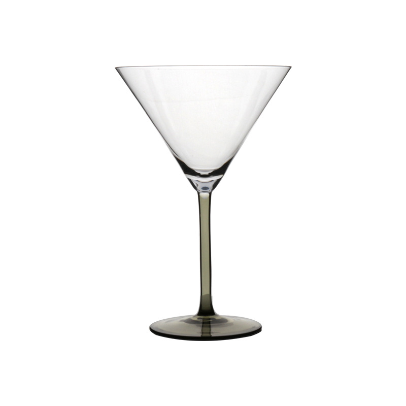 Hand-blown ash-colored high-legged Martini Martini Martini cocktail glasses in stock, supporting LOGO Item Picture