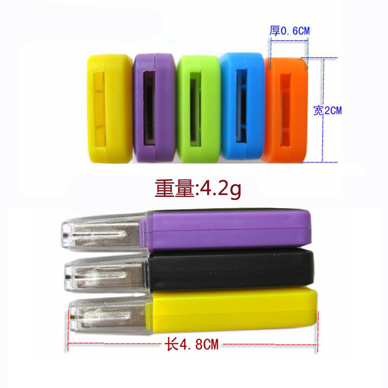 Mobile phone card reader USB2.0 medium-speed download, multiple color SD card reader, TF card, mobile phone memory card, USB flash drive Specification drawing