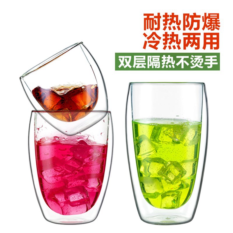 Cross-border cup bestseller transparent double-layer glass cup, household large-capacity, high-temperature resistant, thickened, high appearance level water cup wholesale Application Scenario