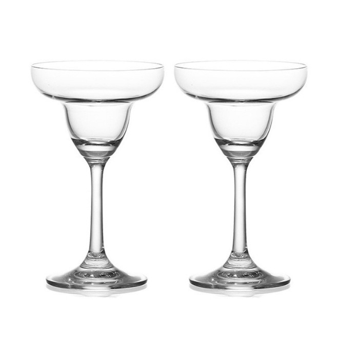 Crystal high-footed cocktail glass, shallow dish champagne glass, glass V-shaped Martini spirits champagne glass Item Picture