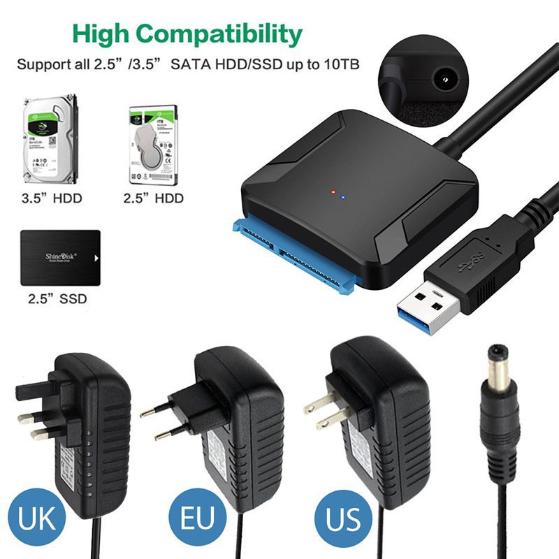 Cross-border Easy Drive cable usb3.0 2.5/3.5-inch mechanical SSD hard disk universal adapter cable for external SAT reading details Picture