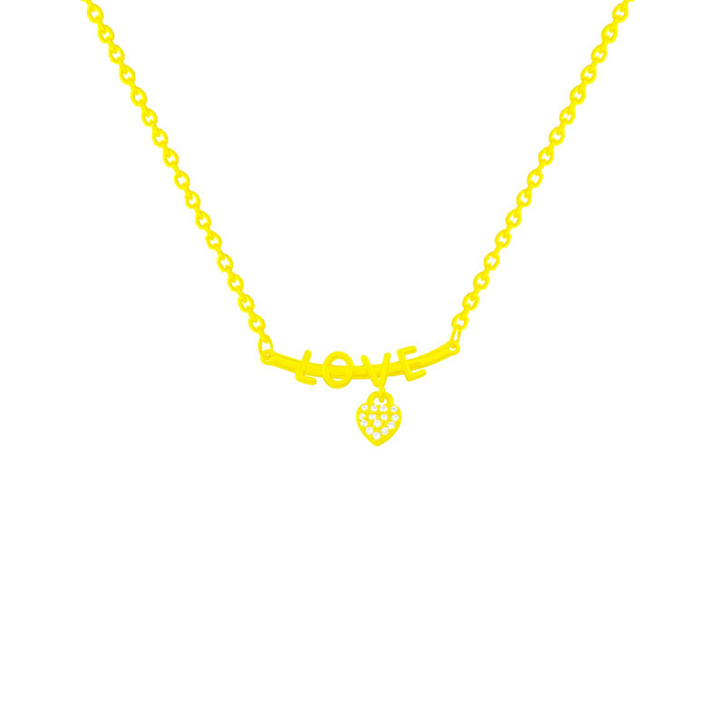 A niche heart-shaped LOVE letter necklace, a fashionable and elegant titanium steel collarbone chain by a female Internet celebrity on Instagram, and a unique cross-border accessory Item Picture