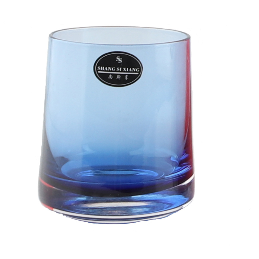 Handcrafted crystal original color glass mouthwash cup, hotel and guesthouse special mouthwash cup, thick-bottomed heat-resistant household colored water cup Item Picture