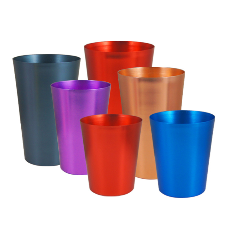 Aluminum single-layer straight cups, outdoor cola cold drink cups, beer mugs, whisky wine glasses, professional manufacturer of aluminum cups Item Picture