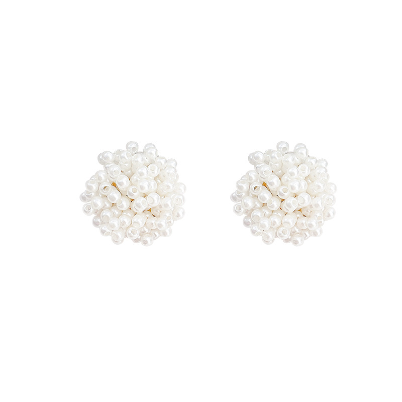 French high-end pearl flower earrings for women, 2025 new style, elegant and stylish earrings, personalized bestsellers, Internet celebrity earrings Item Picture