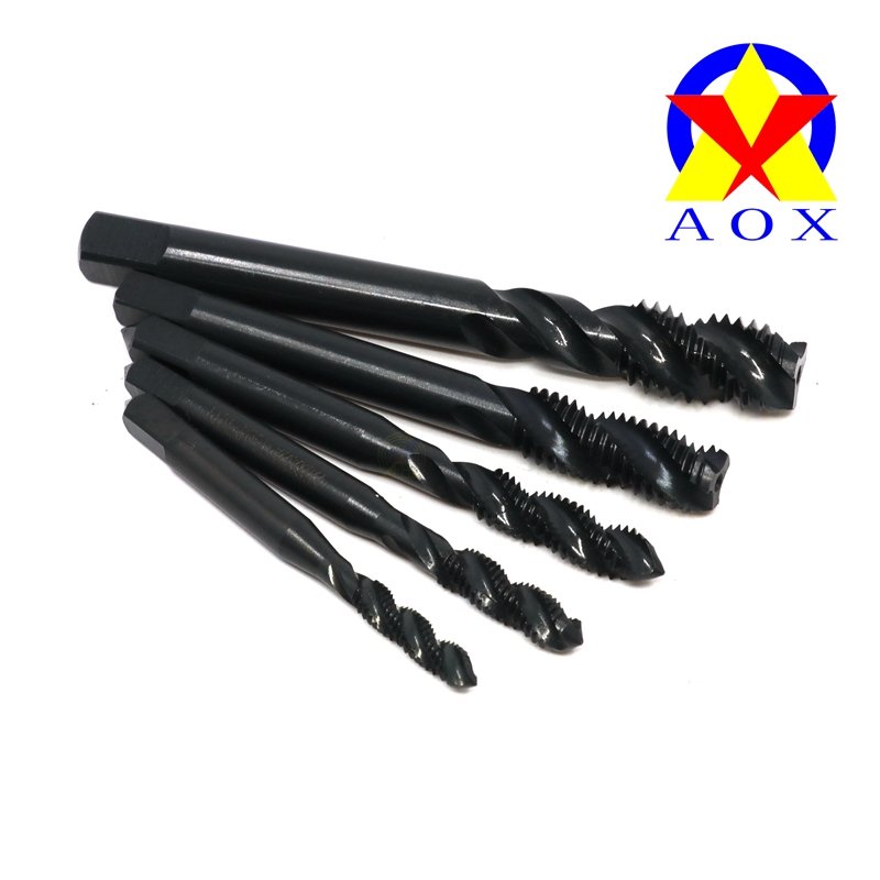 AOX black high-speed steel stainless steel machine tap m23456810 nitrided screw tap with tip tip Application Scenario