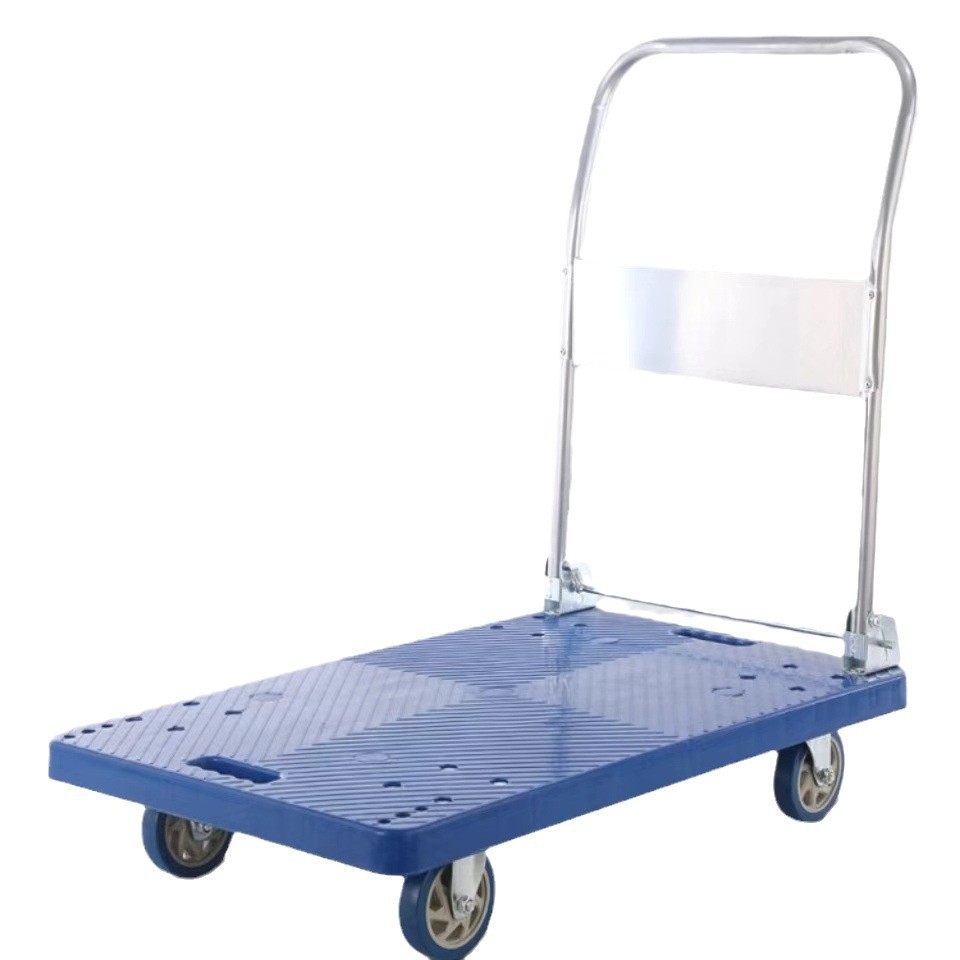 The factory supplies flatbed carts, hand carts, silent folding carts, 90×60, 50×70, and multiple colors of hand-pulled carts and trailers Item Picture