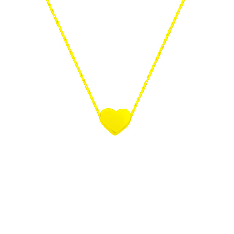 Genuine gold electroplated titanium steel necklace, light luxury and niche women's neckchain, Korean version of the heart-shaped collarbone chain accessory used by Instagram influencers Item Picture