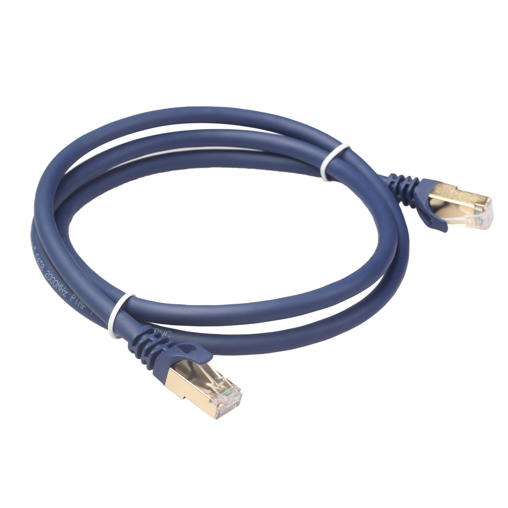 The manufacturer has 8 category double-shielded 26AWG CAT8 network cables in stock, with 40GB speed and 2000MHZ bandwidth Application Scenario