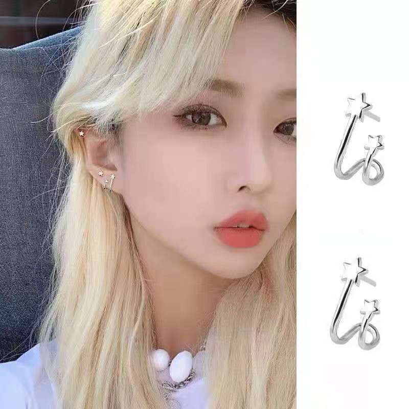 New creative star-shaped stud earrings for women, simple and student-sized, no need to remove for sleep, elegant and stylish, ins stud earrings and earrings details Picture