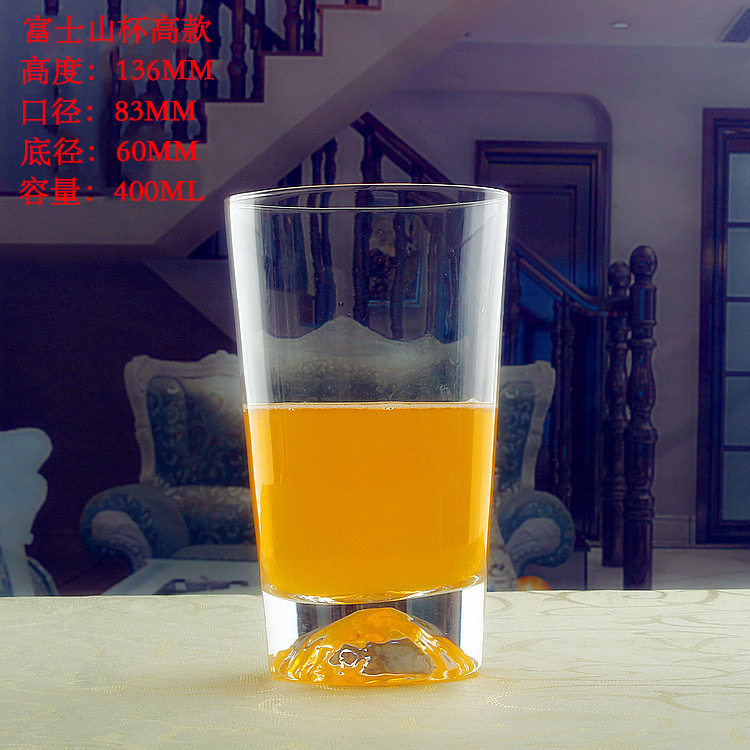Factory direct sales of handcrafted crystal Fuji Mountain glasses, transparent glass whisky glasses, iceberg glasses and foreign wine glasses details Picture