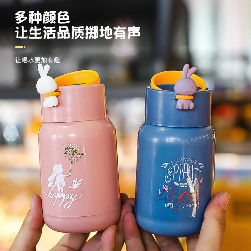 Mini fairy rabbit water cup, portable, small and elegant cup for women, simple and cute water cup for children and students, can be used as words Application Scenario