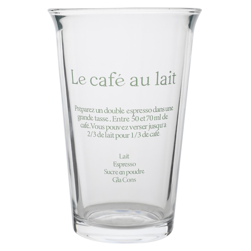 Wholesale of universal Korean InS-style glass cups, coffee cups, American latte cups, cold brew cups and internet-famous cups Item Picture