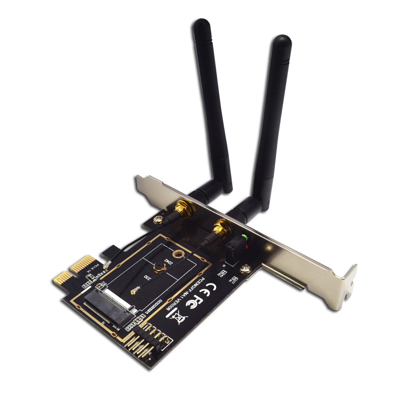 PCI-E to NGFF M.2 WIFI Wireless module adapter KEY-E WIFI wireless network card Bluetooth adapter card Item Picture