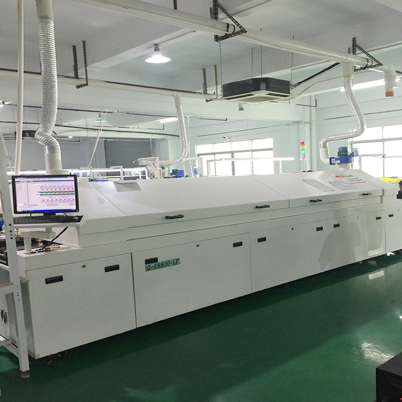 Large-scale energy-saving eight-zone reflow soldering and assembly fully automatic reflow soldering machine, SMT assembly reflow soldering machine manufacturer details Picture