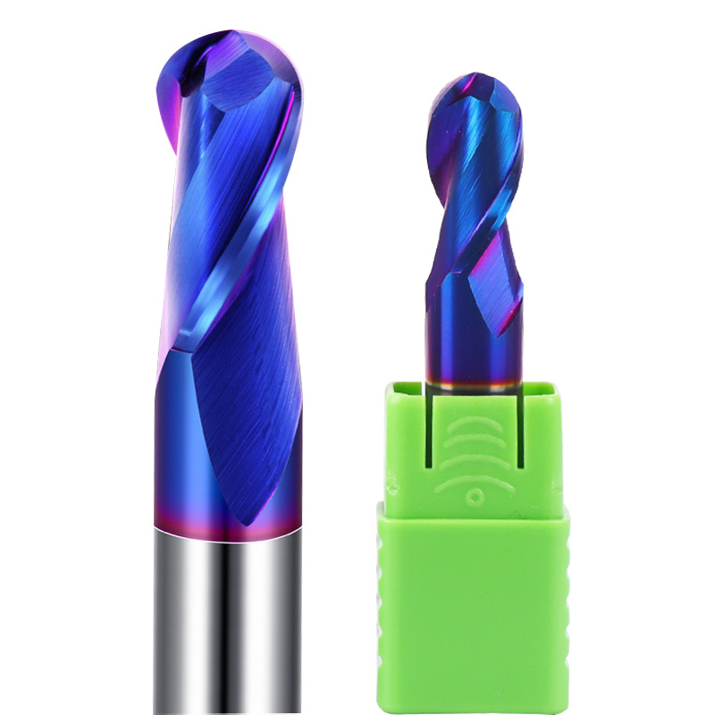 2-edge tungsten steel ball milling cutter, stainless steel carbide ball cutter, extended coating, heat treatment, cnc numerical control tool R6, R7 Item Picture