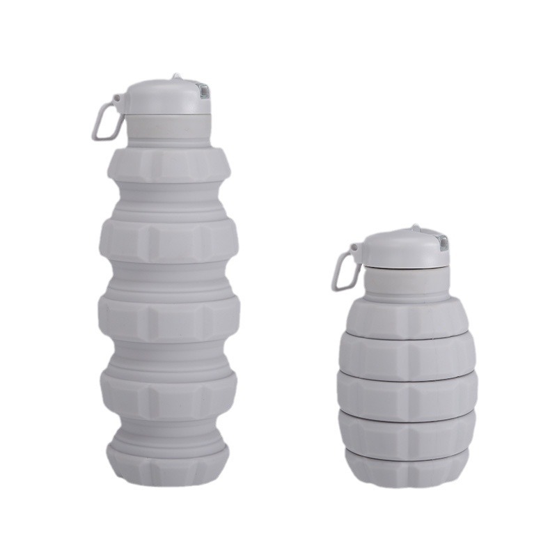 Food-grade folding silicone water cup, outdoor portable sports travel cola bottle, water bottle, customizable logo color Item Picture