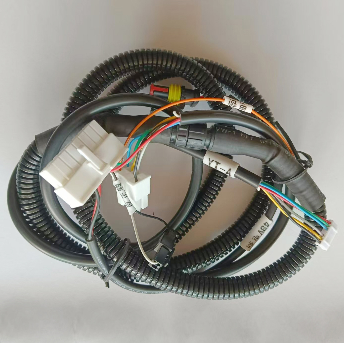 The 1.75M Ningjian electric floor cattle wiring harness connects the controller and the handle end with an electromagnetic brake and an upgraded horn function Specification drawing