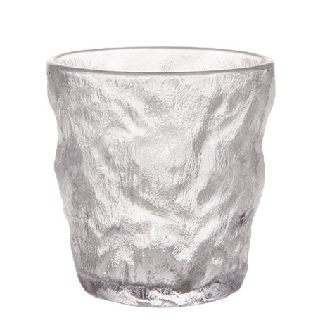 New glacier waterfall pattern glacier cup glass cup wholesale, popular creative thickened glass cup, high appearance level bark cup Item Picture