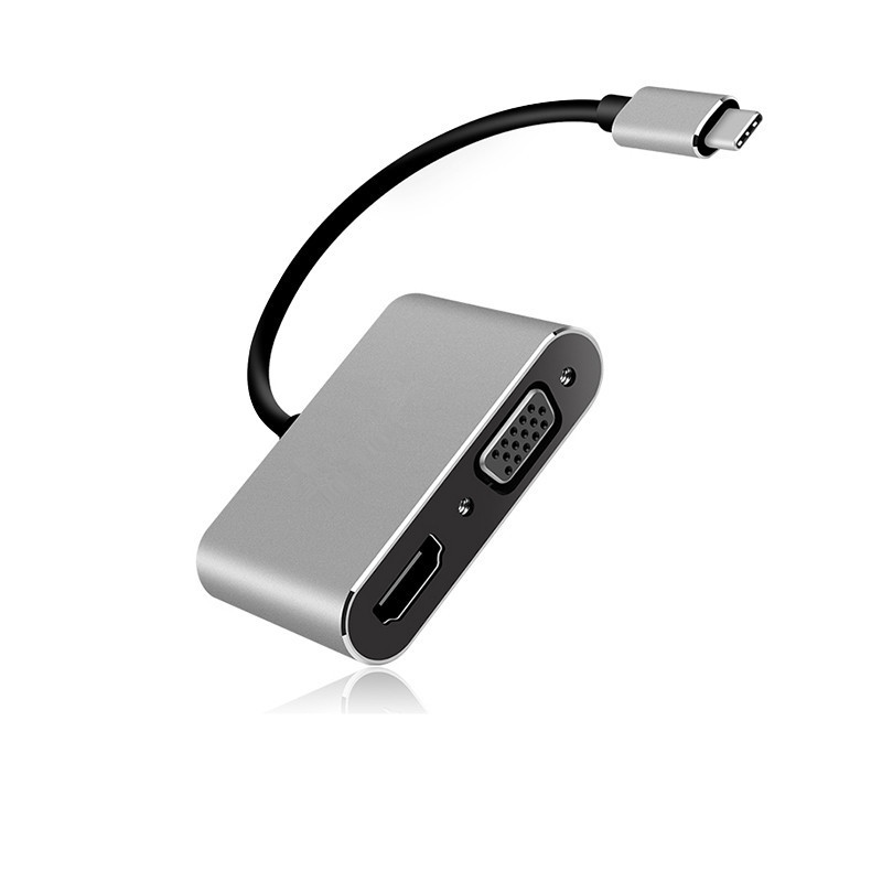 2-in-1 type-c to hdtv+vga converter, mobile phone connection large screen adapter, cross-border docking station details Picture