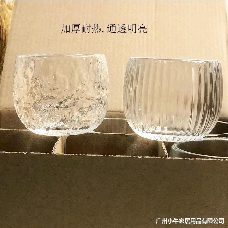 Thickened glass finger guard cups that are not hot to the touch, personal health-preserving Chinese tea cups, heat-resistant master cups, tea sets, small wine glasses wholesale details Picture
