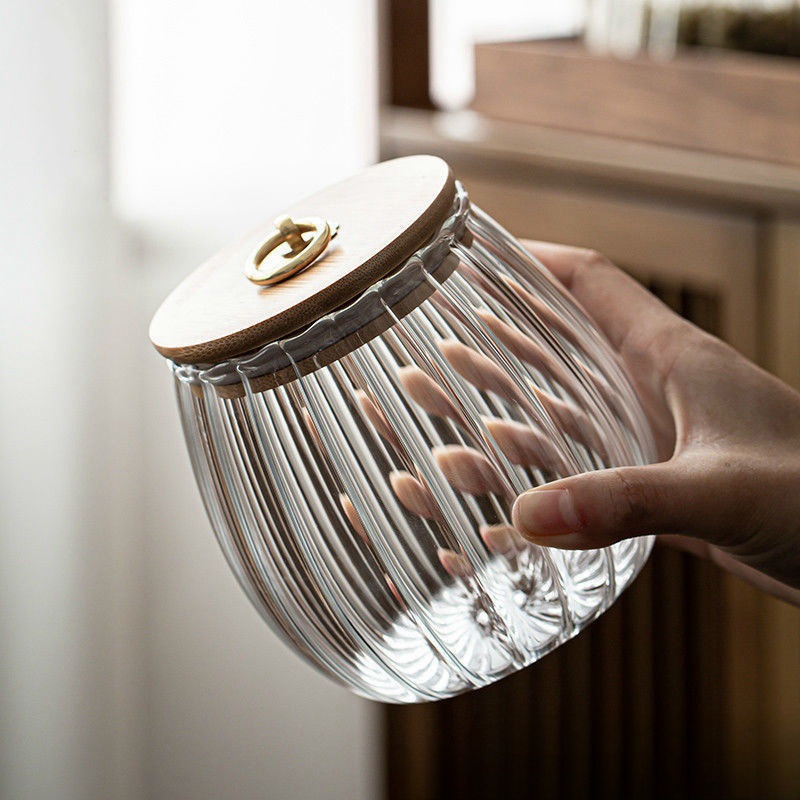 Free shipping on consignment glass sealed cans, food-grade storage cans, sugar cans, dried fruit and snack storage cans, tea storage cans details Picture