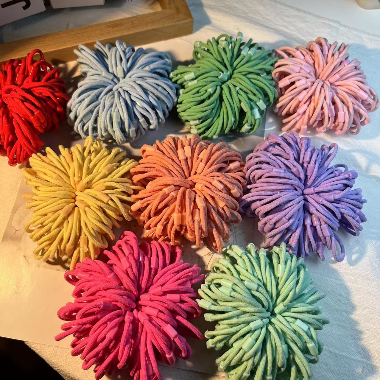 High-elasticity candy-colored hair bands, hair ties, leather bands, diy hair accessories for women, simple hair ties, high-end hair ties wholesale Item Picture