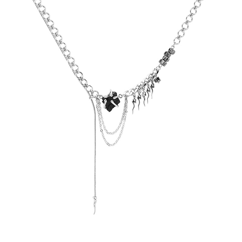 Unique ins cold style necklace, light luxury and niche design, high-end retro original tassel pendant, collarbone chain for women Item Picture