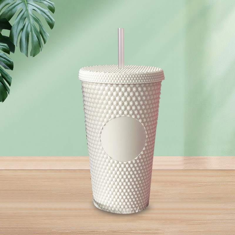 【 Processing and Customization 】16oz double-layer diamond durian cup, drinking cup, cool and trendy straw cup, coffee cup wholesale Application Scenario