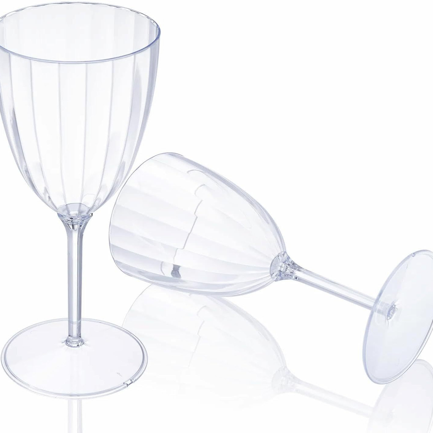 Factory wholesale of 240ML transparent plastic tall wine glasses, disposable glasses, cocktail glasses and party champagne glasses Item Picture