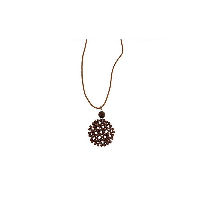 Bohemian ethnic style heart moon woven necklace, women's summer long neck-hanging hoodie chain pendant accessory Item Picture