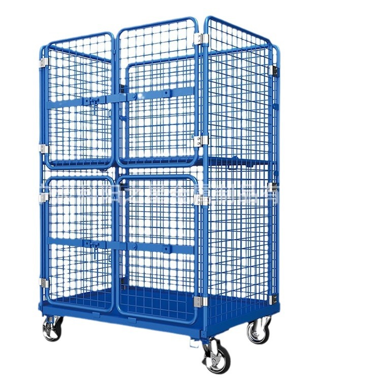 Warehouse cage carts, folding logistics trolleys, grid push-pull carts, warehouse manual reasoning cargo turnover carts, handling tool trolleys Item Picture