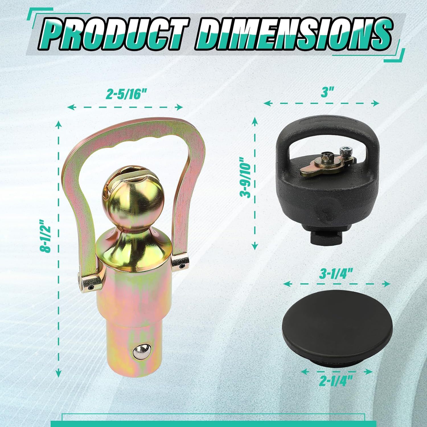 The GNXA2062 disc system gooseneck hook kit is suitable for Dodge Ram trucks with anchor chain kits Specification drawing