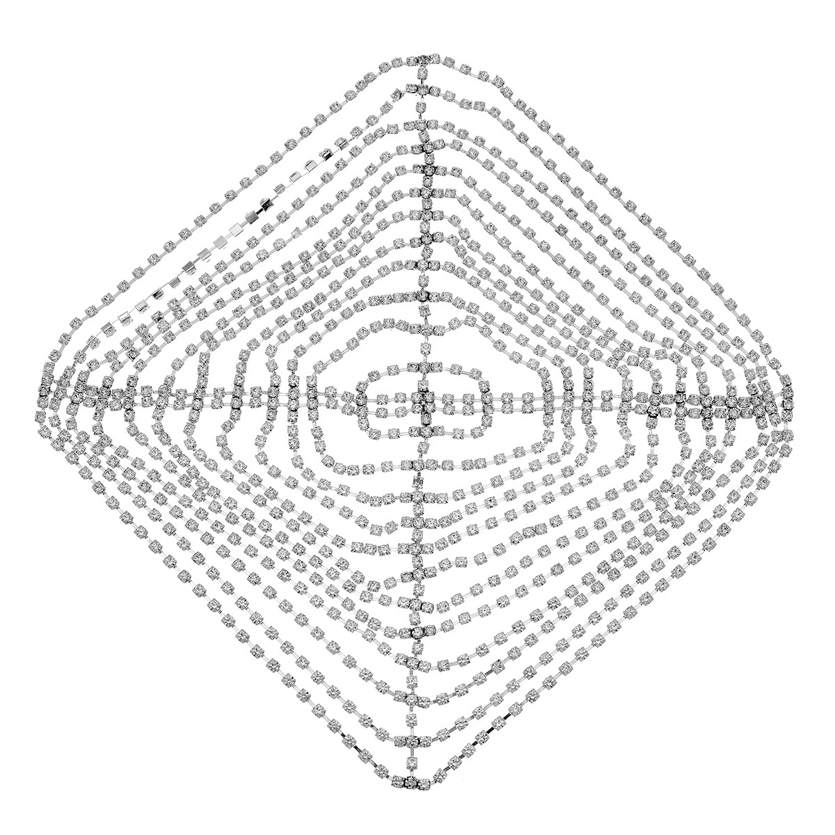 The Dongdaemun hair accessory in South Korea features a geometric diamond-encrusted tassel hair chain with an ins style, fashionable and individual, and a nightclue-style hair band Item Picture