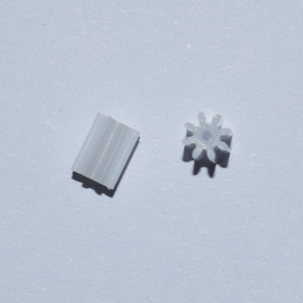 8-tooth 0.4mm module hollow cup motor main shaft gear 4mm 0.8mm hole mini toy accessory 80.8A full figure