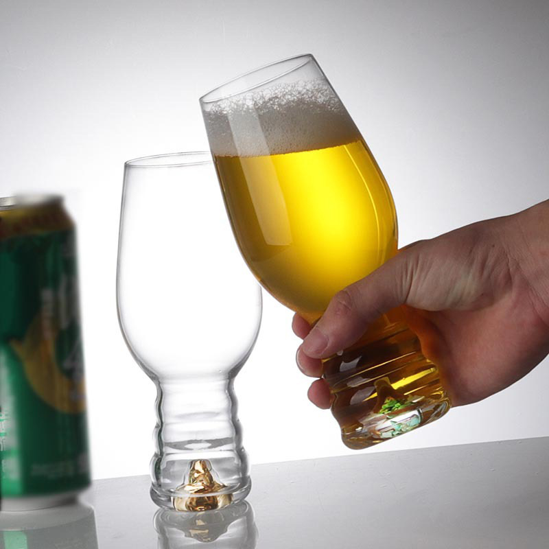 Wholesale of creative household high borosilicate glass craft beer cups, commercial high-appearation-level large-capacity draft beer cups for hotels Specification drawing