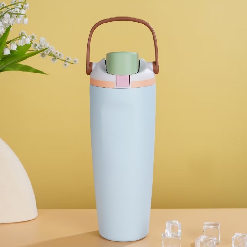 New portable car cup 30oz stainless steel insulated water bottle 304 vacuum double-layer portable double drink bountiful car Specification image