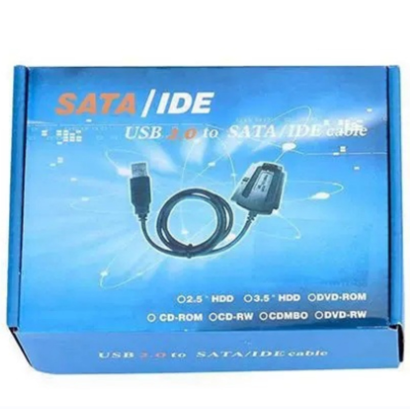 The manufacturer supplies USB2.0 to IDE/SATA three-in-one adapter cables and USB2.0 to IDE easy-to-drive cables details Picture