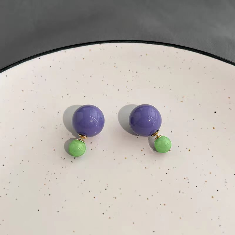 Pink bubble Korean niche design, cute and playful stud earrings, new sweet earrings for women Application Scenario