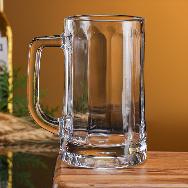 Green apple glass beer mugs, draft beer cups, beverage cups, tea cups, glass cups, water cups, wholesale cups with logo printing full figure