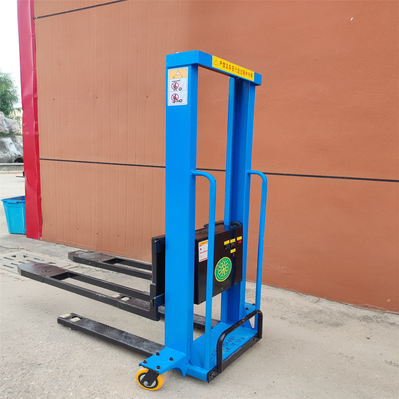 Electric remote-controlled lift hydraulic stacker, portable warehouse loading and unloading forklift details Picture