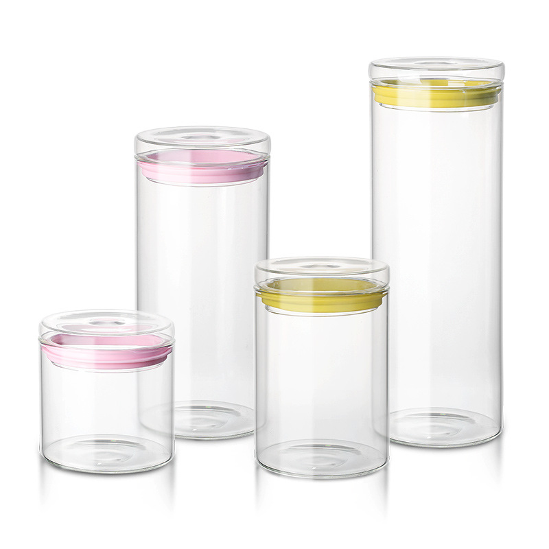 Customized glass-sealed storage jars for grains, coffee and tea, high borosilicate food-grade glass-sealed jars Item Picture