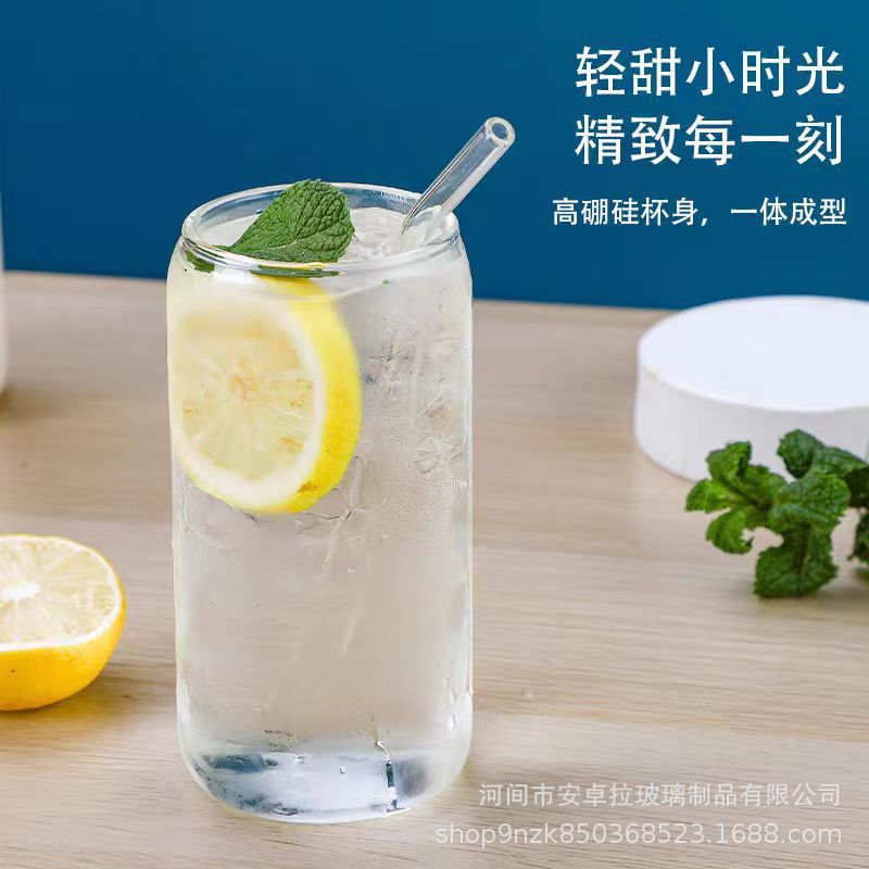 Customized cola cups, milk tea juice coffee cups, aluminum cans, water cups, glass cups, cold drink straw cups with transparent LIDS Specification drawing