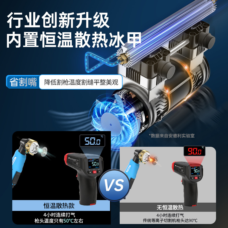 The LGK100 plasma multi-purpose cutting machine is equipped with an internal air pump and can be used for both 380V industrial grade and 220V electric welding Specification drawing